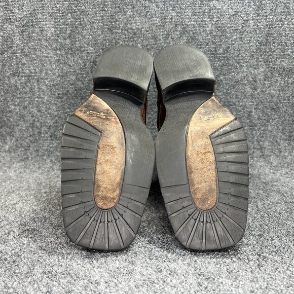 Skechers Motorcycle Boots Men's Size 11 Brown Leather Harness Buckle Square Toe - Picture 12 of 16